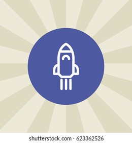 rocket icon. sign design. background