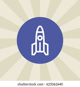 rocket icon. sign design. background