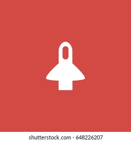 rocket icon. sign design. red background