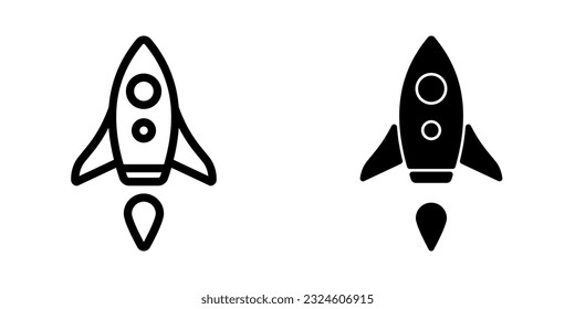 Rocket icon. sign for mobile concept and web design. vector illustration