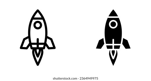 Rocket icon.  sign for mobile concept and web design. vector illustration