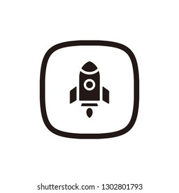 Rocket icon sign symbol