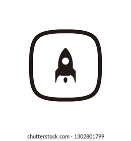 Rocket icon sign symbol