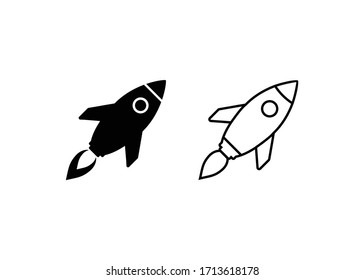 rocket icon, rocket sign and symbol vector Design