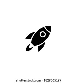 icono del cohete, signo del cohete y vector de símbolo 
