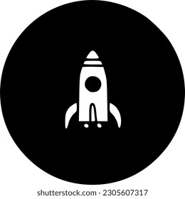 rocket icon, sign, symbol, vector, art