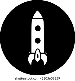 rocket icon, sign, symbol, vector, art