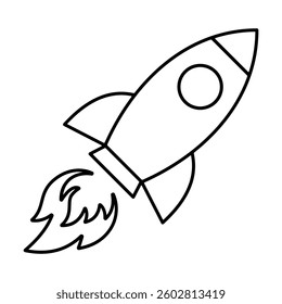 Rocket icon, rocket sign vector