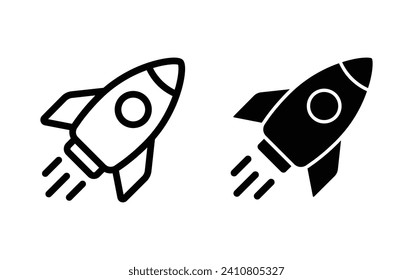 Rocket icon, Rocket sign vector for web site Computer and mobile app
