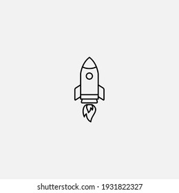 Rocket icon sign vector,Symbol, logo illustration for web and mobile