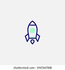 Rocket icon sign vector,Symbol, logo illustration for web and mobile