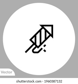 Rocket icon sign vector,Symbol, logo illustration for web and mobile