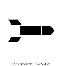 Rocket icon silhouette. Concept of launch, startup, and innovation.