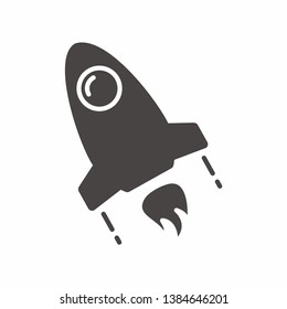 Rocket icon with simple design. Rocket vector illustration. Rocket silhouette
