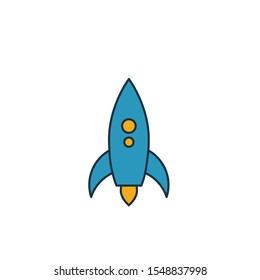 Rocket icon. Simple element from transport icons collection. Creative Rocket icon ui, ux, apps, software and infographics.