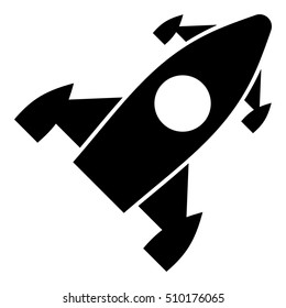 Rocket icon. Simple illustration of rocket vector icon for web