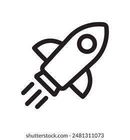 Rocket icon. Simple rocket sign. Rocket launched icon.