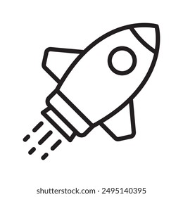 Rocket icon. Simple rocket sign. Rocket launched icon.