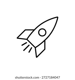 Icono de cohete. Simple señal de cohete. Cohete lanzado icono.