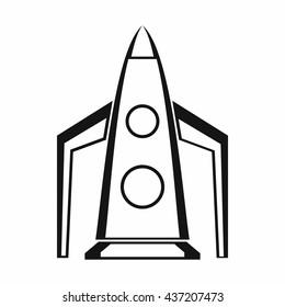 Rocket icon, simple style