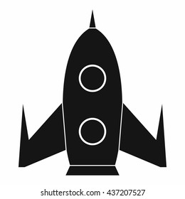 Rocket icon, simple style