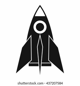 Rocket icon, simple style