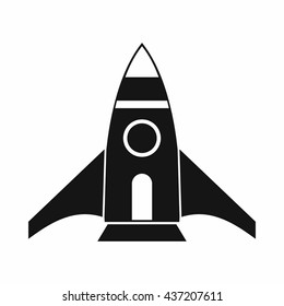 Rocket icon, simple style