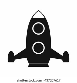 Rocket icon, simple style