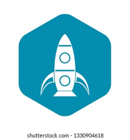 Rocket icon in simple style for any design