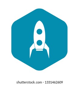Rocket icon in simple style for any design