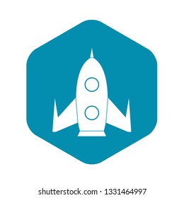 Rocket icon in simple style for any design