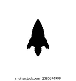 Rocket icon. Simple style space science theme poster background symbol. Rocket brand logo design element. Rocket t-shirt printing. Vector for sticker.
