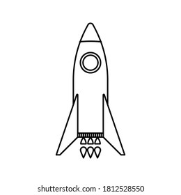 Rocket icon. simple symbol vector. vector illustration