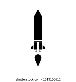 Rocket icon. simple symbol vector. vector illustration