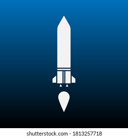 Rocket icon. simple symbol vector. vector illustration