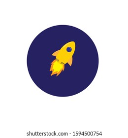 rocket icon simple vector design logo