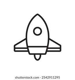 Rocket icon. Simple vector sign.