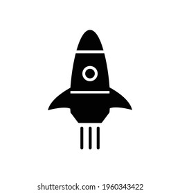 Rocket icon solid style vector for your web, mobile app logo UI design