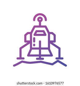 Rocket icon of Space futuristic cosmos outside universe galaxy astronomy adventure and exploration theme Vector illustration