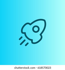 Rocket icon. Space ship vector