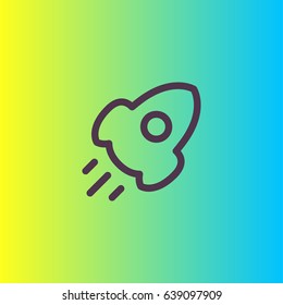 Rocket icon. Space ship vector