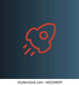 Rocket icon. Space ship vector