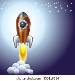 Rocket icon  space vector spaceship technology illustration ship fire symbol flame cartoon art