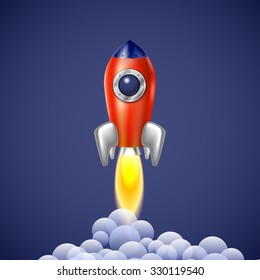 Rocket icon  space vector spaceship technology illustration ship fire symbol flame cartoon art