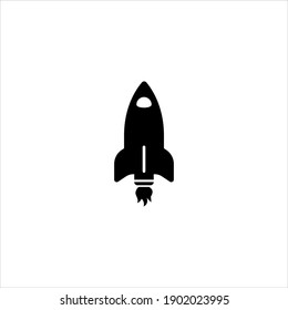 Rocket icon. Spacecraft sign symbol design illustration vector icon isolated on white background
