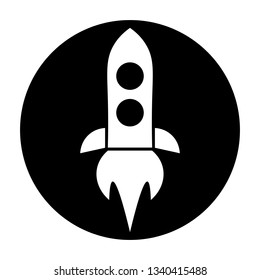 Rocket Icon Spacecraft Spaceship Illustration Space Travel Exploration Vehicle Science
