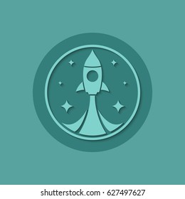 Rocket icon. Spaceship.