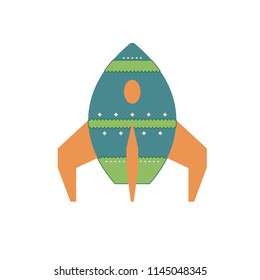 Rocket Icon, Spaceship Illustration. Vector, Illustration