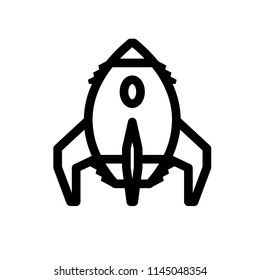 Rocket Icon, Spaceship Illustration. Vector, Illustration