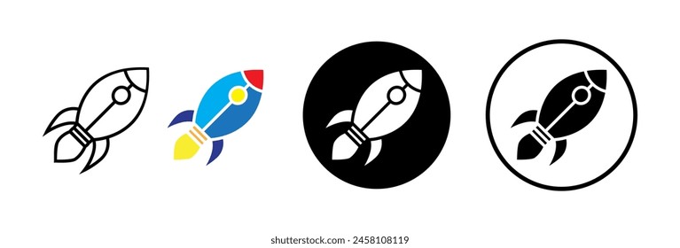 Rocket icon. spaceship launch. startup icon vector
